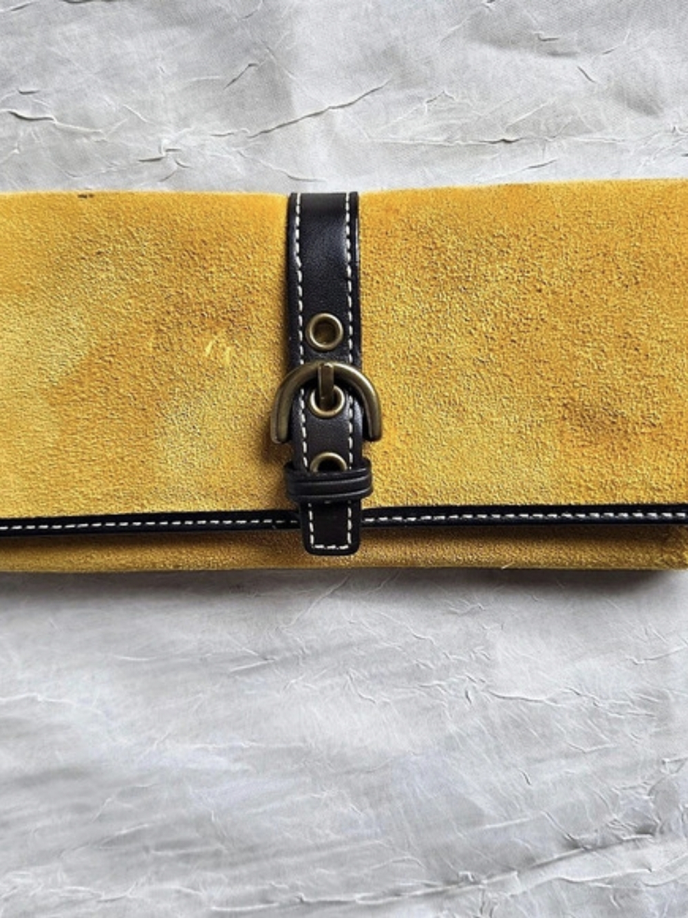 Vintage Coach SoHo Suede Slim Envelope Buckle Wallet